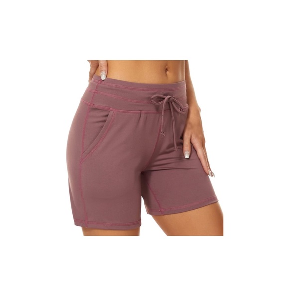 MOUEEY Women's Workout Hiking Shorts Running Athletic Gym Shorts with Pockets - Picture 5 of 9